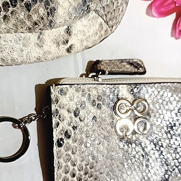 COACH Metallic Snake Kristin Clutch Crossbody RARE NWOT - Picture 15 of 16